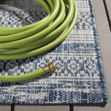 Safavieh Courtyard 4'-0" x 5'-7" Rug in Navy / Grey