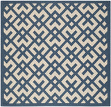 Safavieh Courtyard 6'-7" x 6'-7" Rug in Navy / Beige