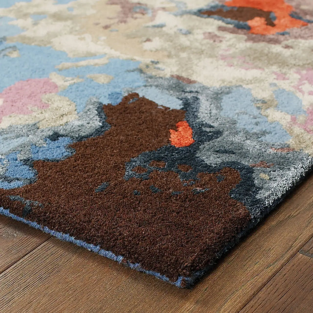 Oriental Weavers Sphinx Galaxy 21908 Multi / Pink Rugs - corner detail