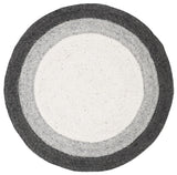 Safavieh Braided 3'-0" x 3'-0" Rug in Grey / Ivory