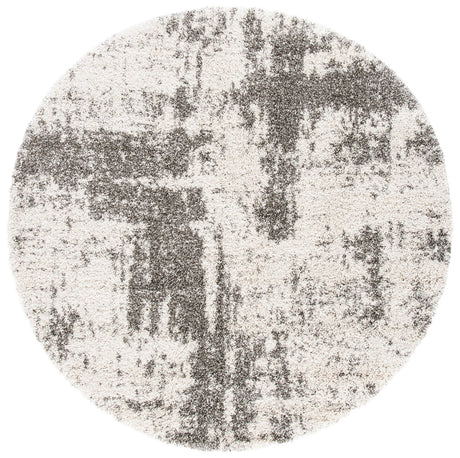 Safavieh Hudson Shag 7'-0" x 7'-0" Rug in Ivory / Grey