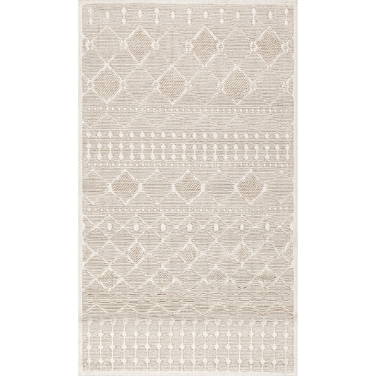 Nuloom Maverick Textured Moroccan Psko04B Ivory Area Rug