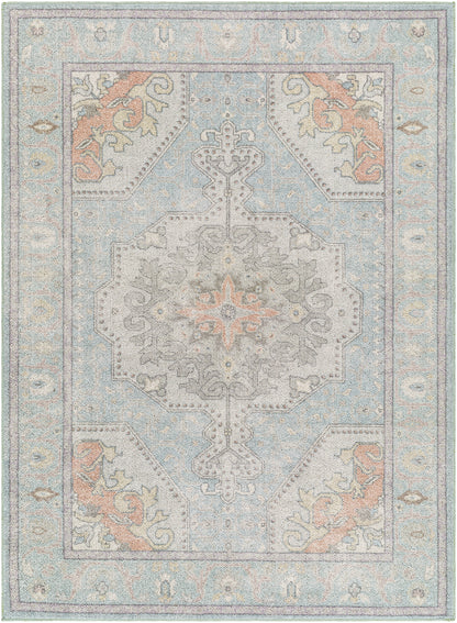 Surya Calhoun Cah-2300 Denim, Slate, Gray, Light Beige, Plum, Light Brown Area Rug