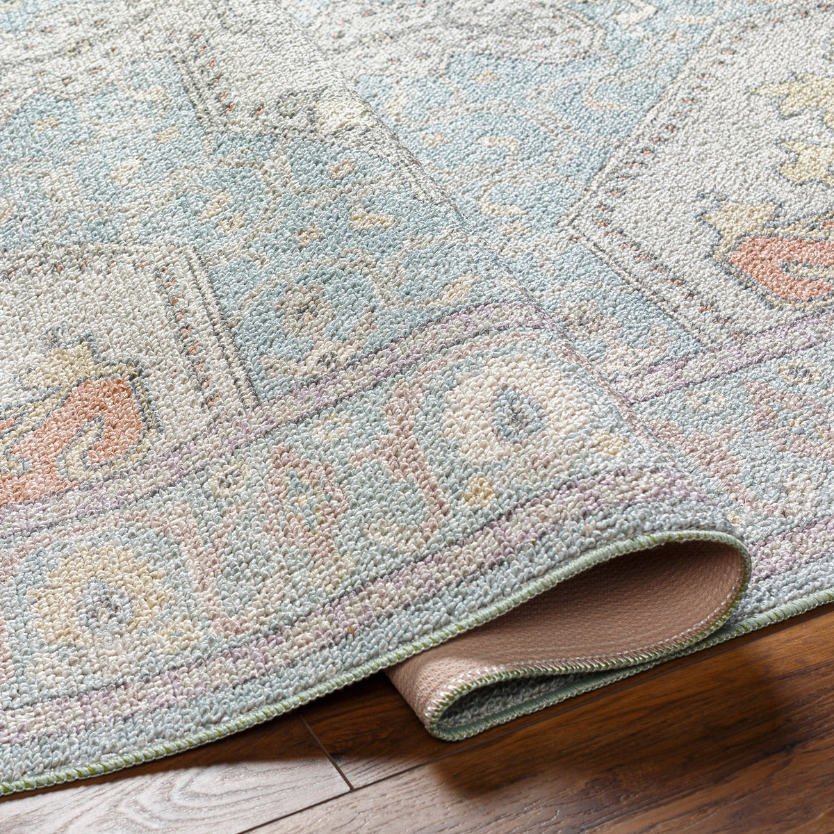 Surya Calhoun Cah-2300 Denim, Slate, Gray, Light Beige, Plum, Light Brown Rug.