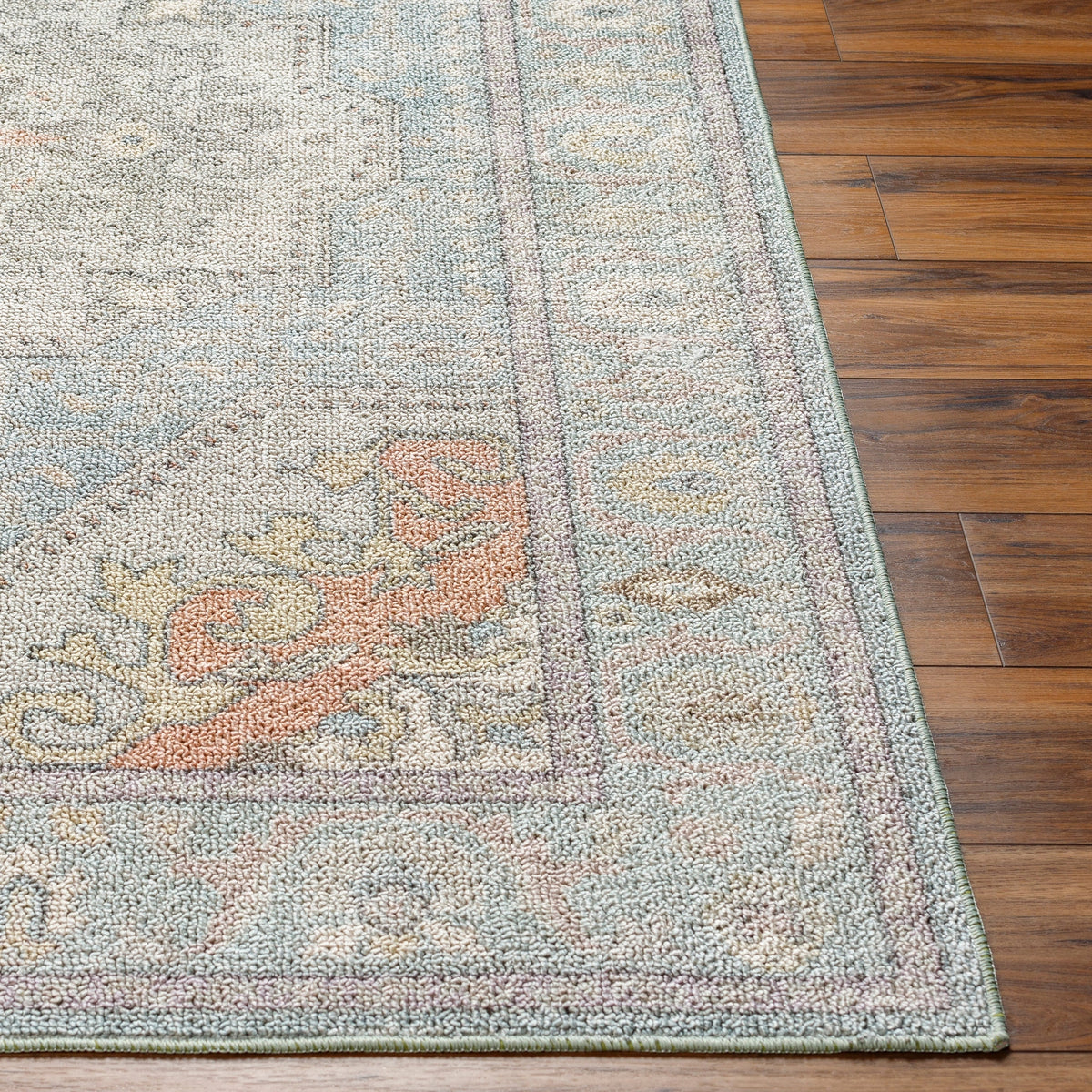 Surya Calhoun Cah-2300 Denim, Slate, Gray, Light Beige, Plum, Light Brown Rug.