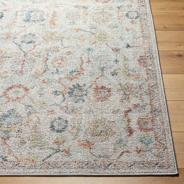 Surya Calhoun Cah-2303 Slate, Aqua, Plum, Burnt Orange, Dark Blue, White Rug.