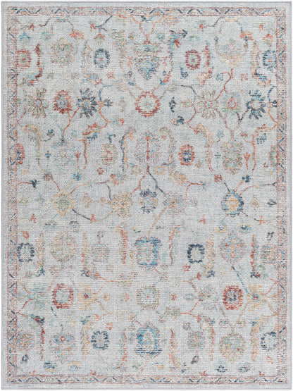 Surya Calhoun Cah-2303 Slate, Aqua, Plum, Burnt Orange, Dark Blue, White Area Rug