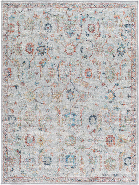 Surya Calhoun Cah-2303 Slate, Aqua, Plum, Burnt Orange, Dark Blue, White Rug.