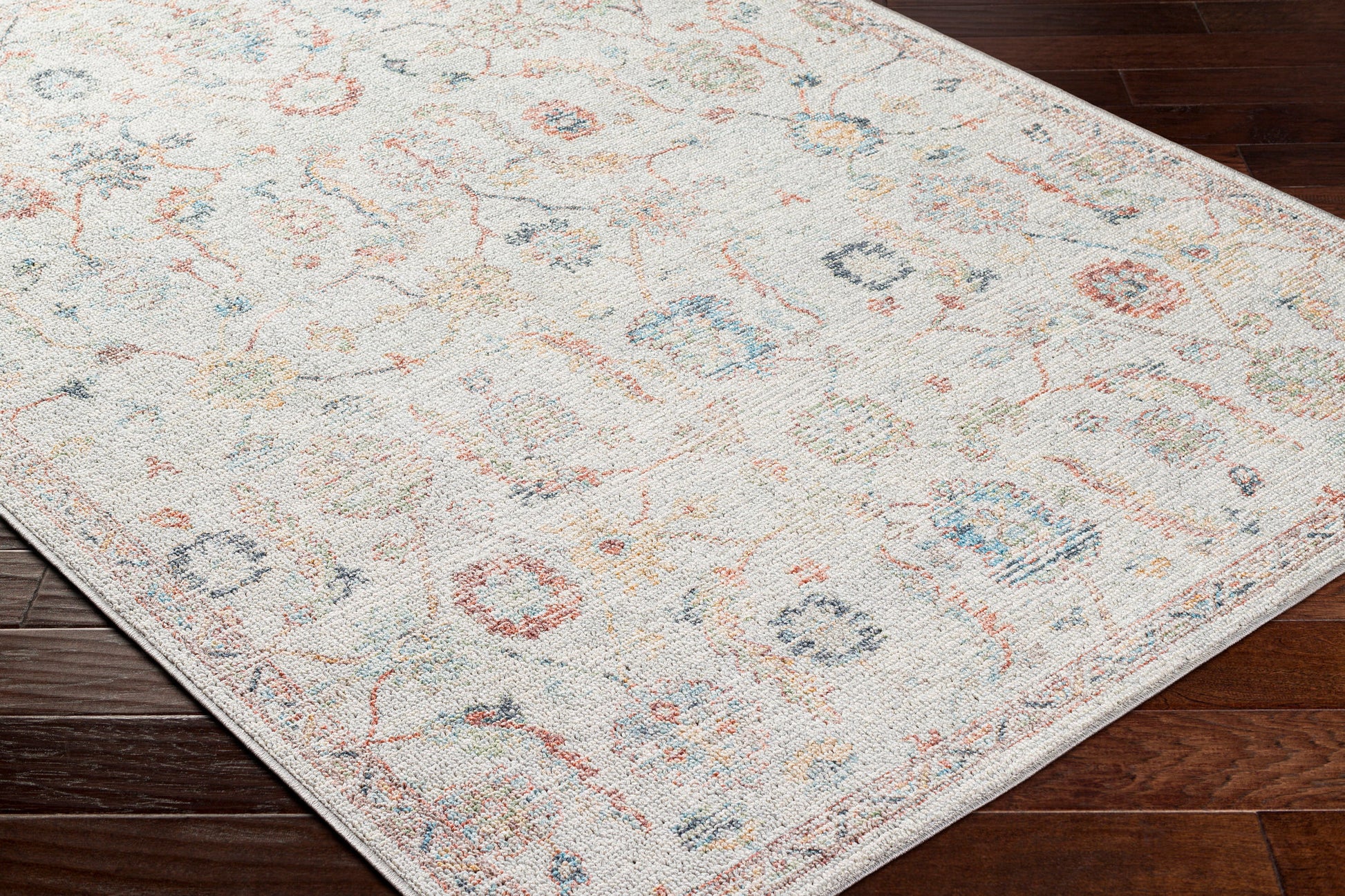 Surya Calhoun Cah-2303 Slate, Aqua, Plum, Burnt Orange, Dark Blue, White Area Rug