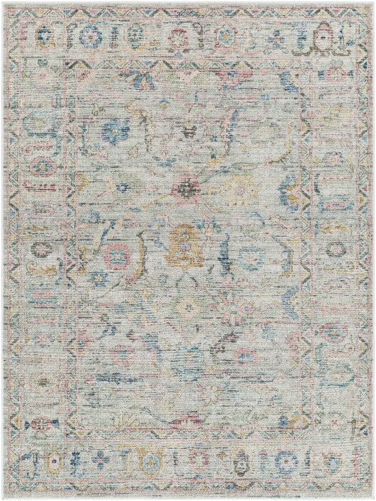 Surya Calhoun Cah-2304 Pale Slate, Silver, Metallic - Silver, Warm Grey, Slate Grey Taupe, Sage, Light Silver Area Rug