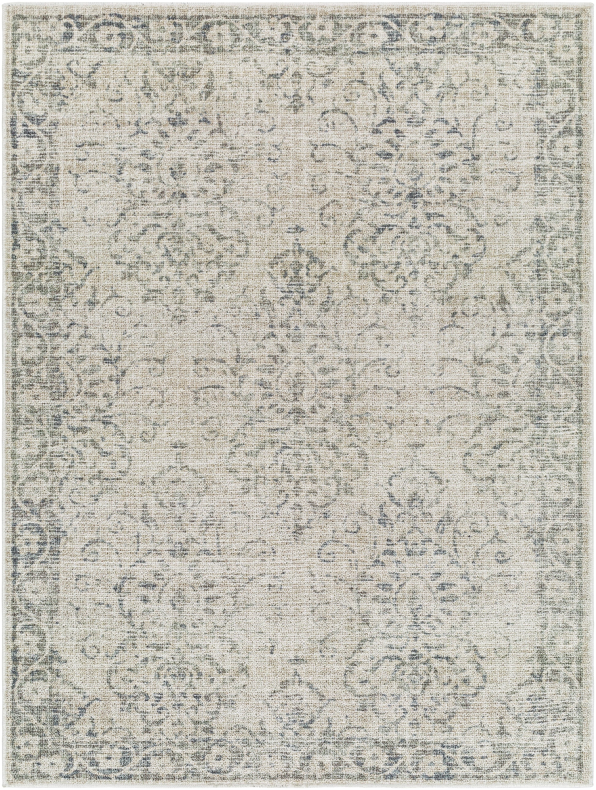 Surya Calhoun Cah-2305 Sterling Grey, Light Grey, Metallic - Silver, Sage Area Rug