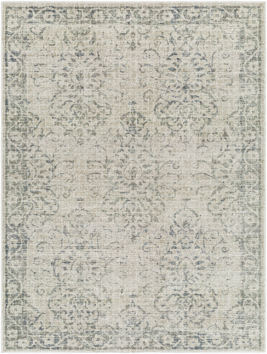 Surya Calhoun Cah-2305 Sterling Grey, Light Grey, Metallic - Silver, Sage Area Rug