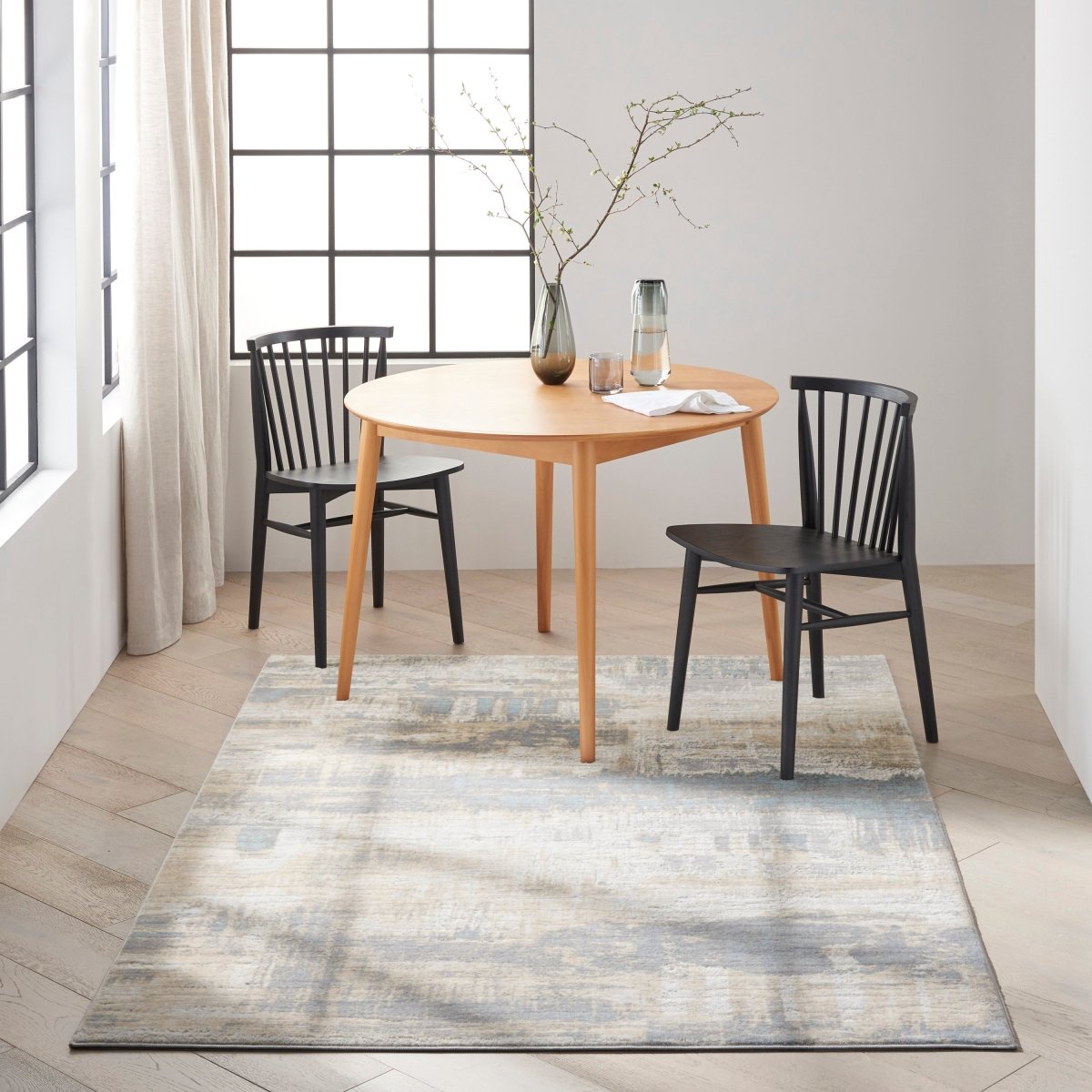 Calvin Klein Home Ck005 Enchanting Ech02 Ivory/Seaglass Rugs.