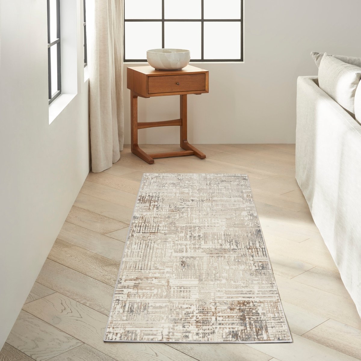 Calvin Klein Home Ck005 Enchanting Ech05 Cream Grey Rug.