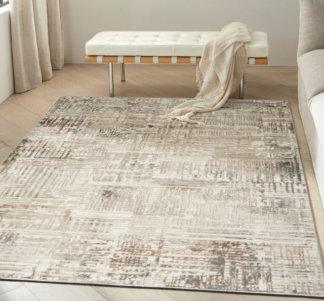 Calvin Klein Home Ck005 Enchanting Ech05 Cream Grey Rug.