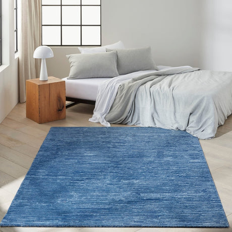 Calvin Klein Home Ck010 Linear Lnr01 Blue Rug.