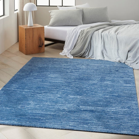 Calvin Klein Home Ck010 Linear Lnr01 Blue Rug.