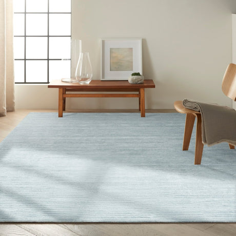 Calvin Klein Home Ck010 Linear Lnr01 Light Blue Rug.