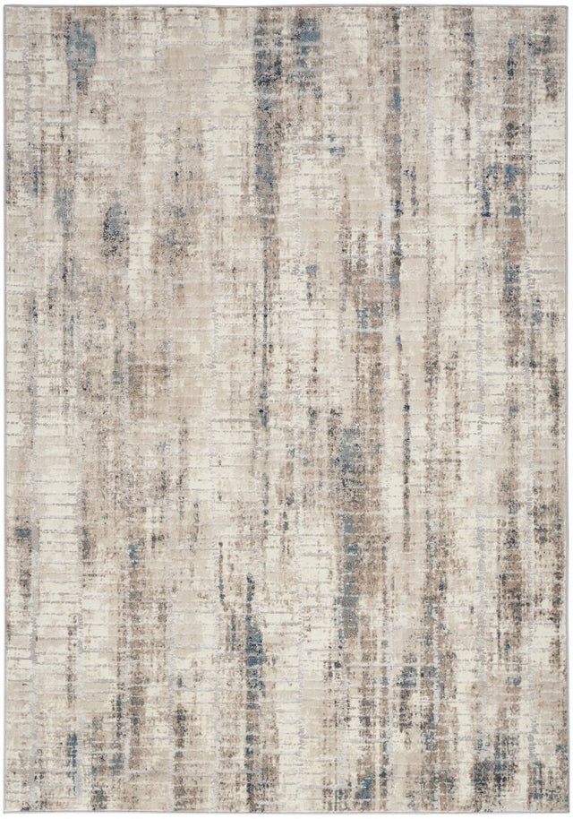 Calvin Klein Home Ck022 Infinity Ifn02 Ivory Grey Blue Rug.