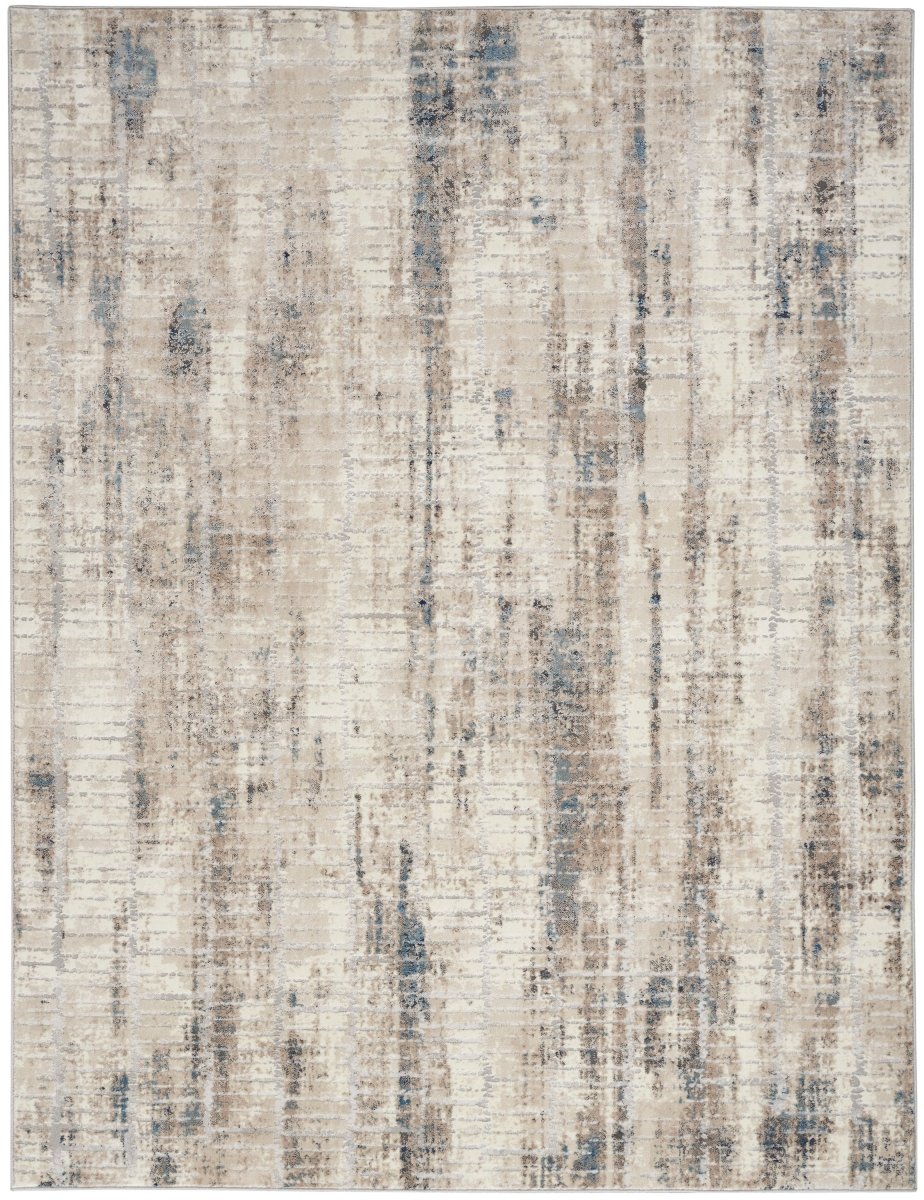 Calvin Klein Home Ck022 Infinity Ifn02 Ivory Grey Blue Rug.