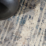 Calvin Klein Home Ck022 Infinity Ifn04 Ivory Grey Blue Rug.