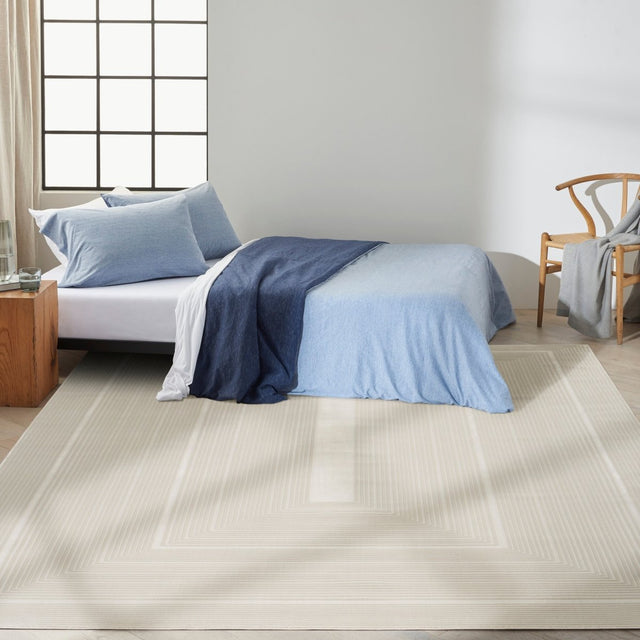 Calvin Klein Home Ck024 Irradiant Irr02 Ivory Rug.