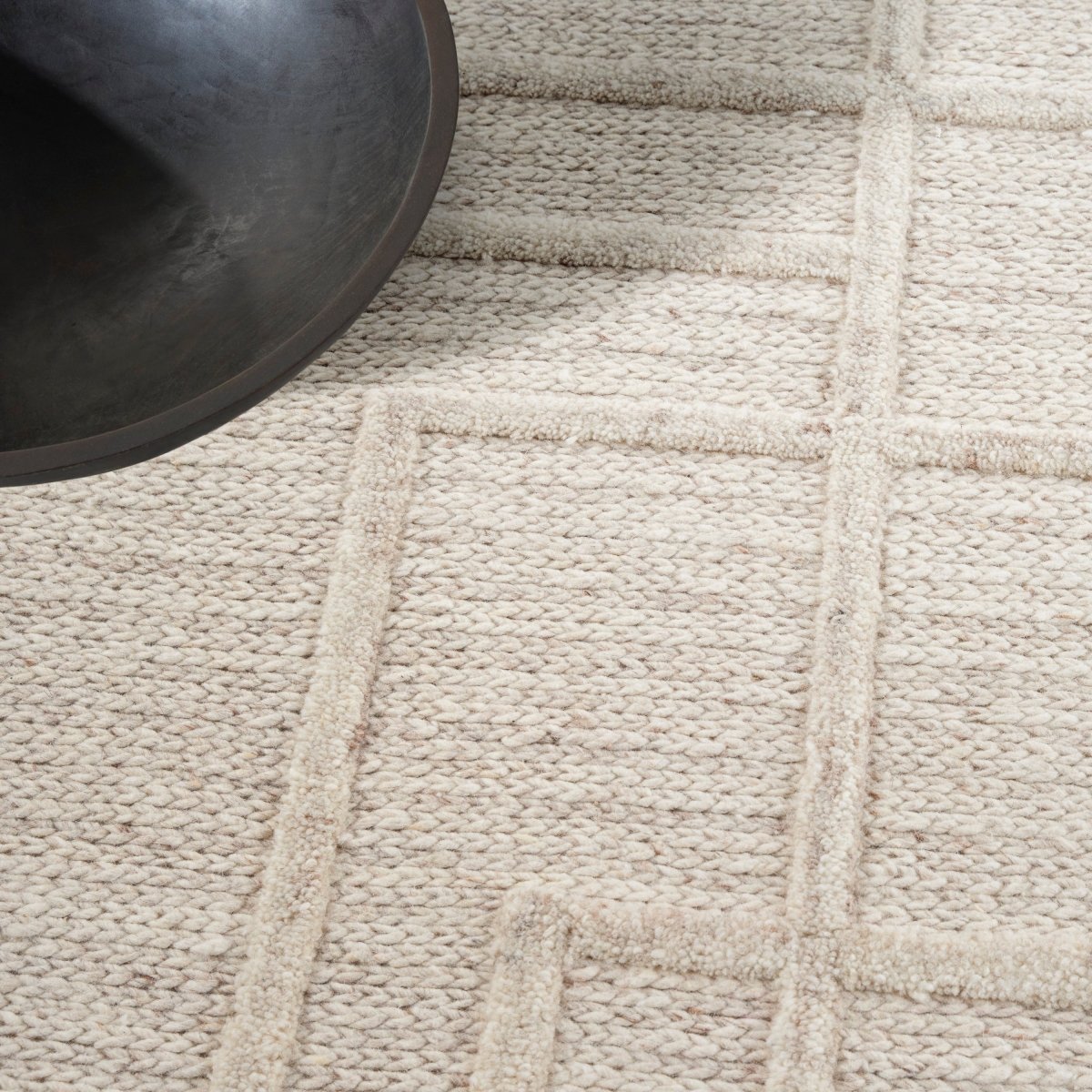 Calvin Klein Home Ck045 Impressions Imp01 Silver Rug.