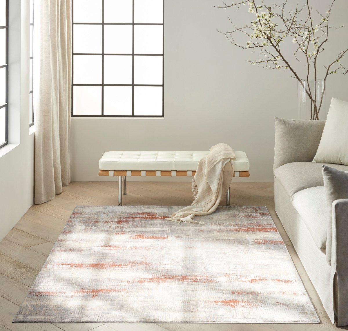 Calvin Klein Home Ck950 Rush Ck951 Ivory/Multi Rug.