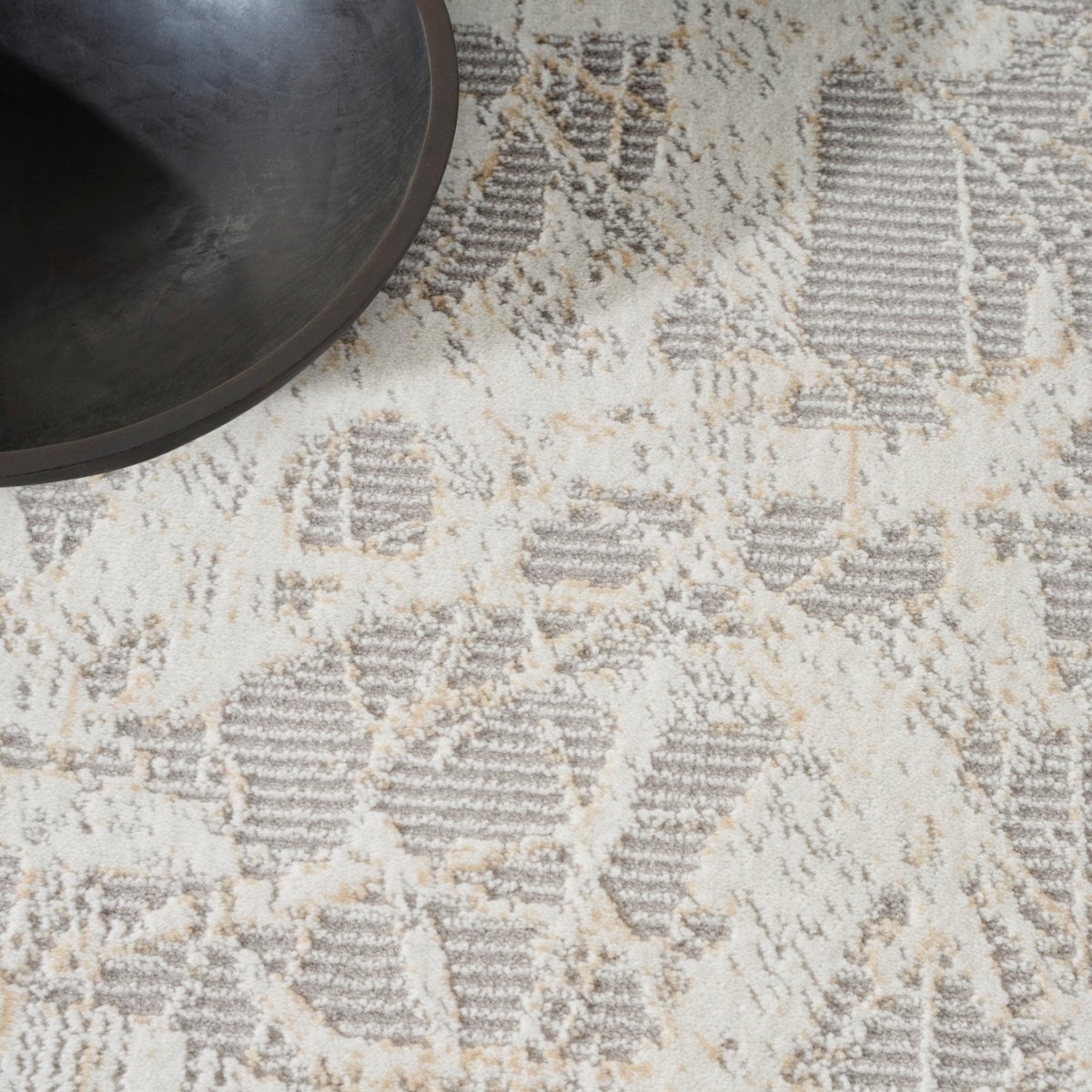 Calvin Klein Home Ck950 Rush Ck956 Grey Ivory Rug.