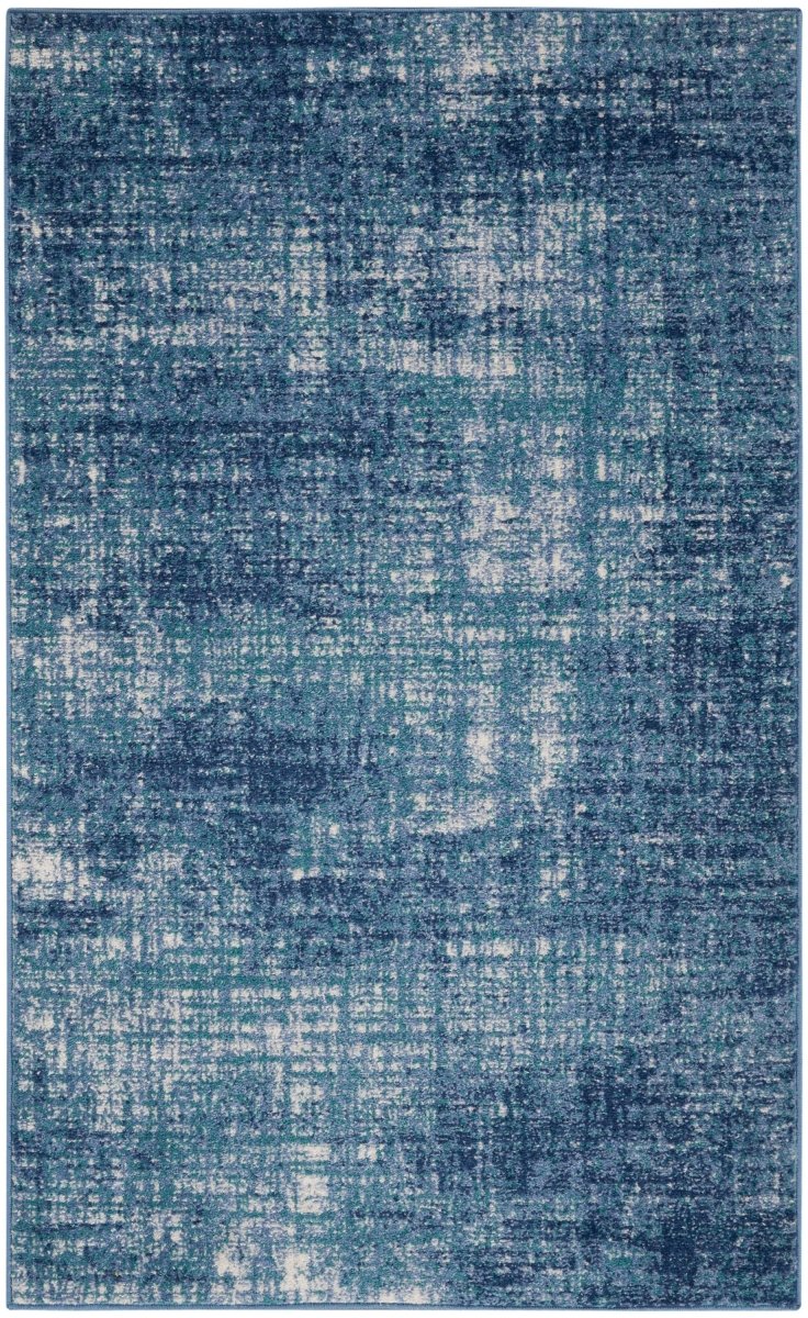 Calvin Klein Home River Flow Rfv02 Teal/Ivory Blue Rugs.