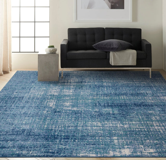 Calvin Klein Home River Flow Rfv02 Teal/Ivory Blue Rugs.