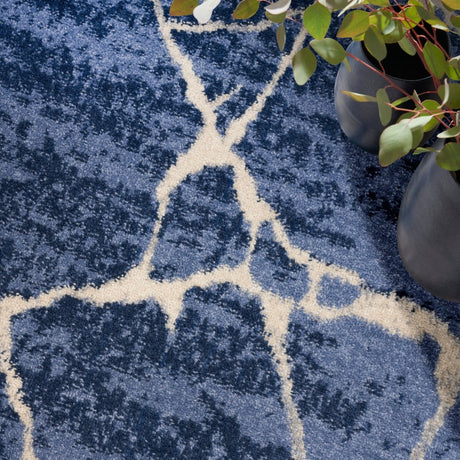 Calvin Klein Home River Flow Rfv05 Blue Rug.