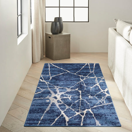 Calvin Klein Home River Flow Rfv05 Blue Rug.