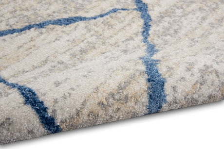 Calvin Klein Home River Flow Rfv05 Ivory Blue Rugs.