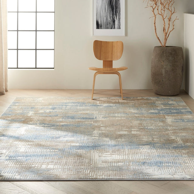 Calvin Klein Home Rush Ck951 Blue/Beige Rugs.