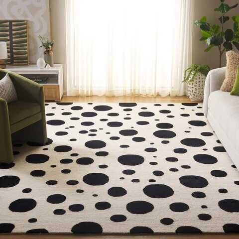 Safavieh Cambridge Cam147B Ivory/Black Rug.