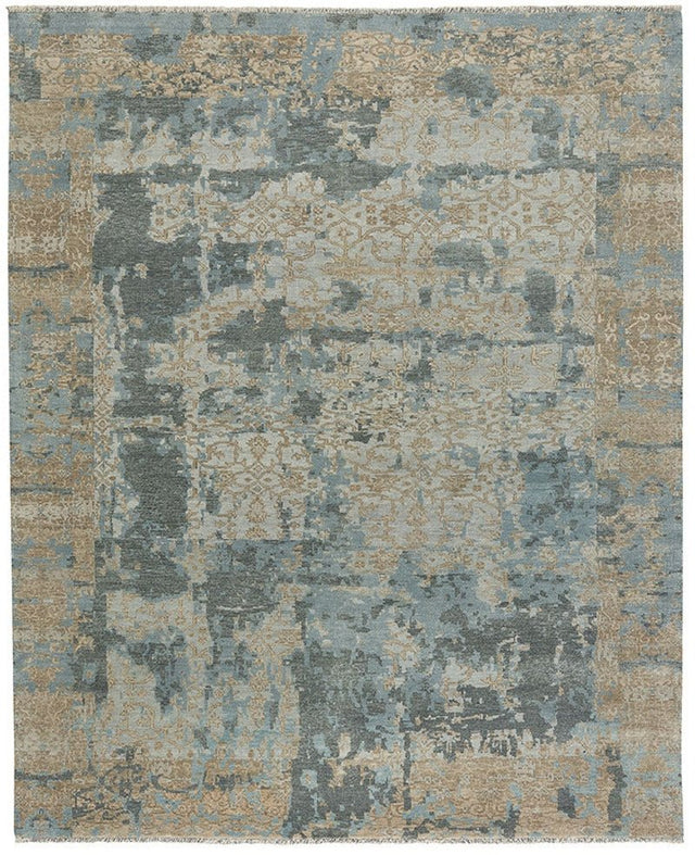 Capel Ellerbe 1095 Tan Blue Rug.