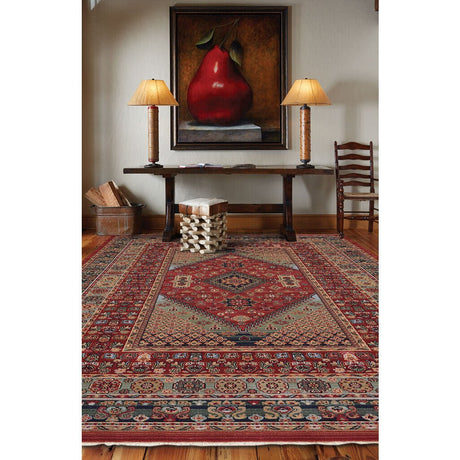 Capel Kindred-Heriz 3450 Sienna Green Rug.