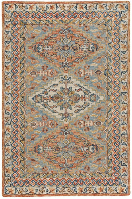 Capel Shakta-Kazak 2557 Blue Persimmon Rug.