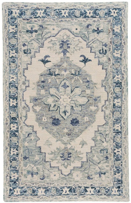 Capel Shakta - Medallion 2547 Cream Blue Rug - Capel - 2547rs03060506635