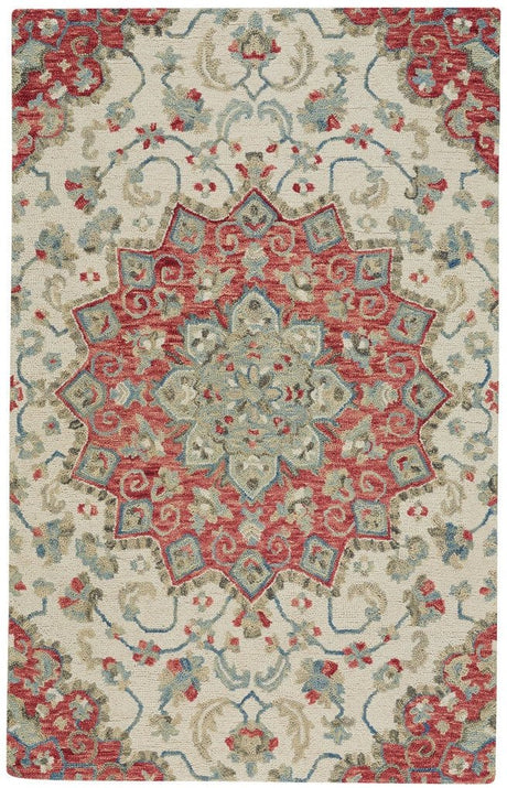 Capel Shakta-Palani 2555 Lt. Sand Floral Rug.