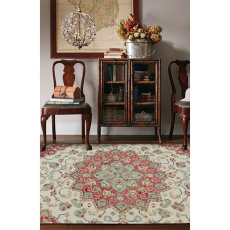 Capel Shakta-Palani 2555 Lt. Sand Floral Rug.