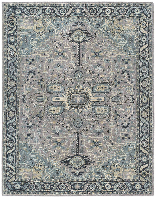 Capel Smyrna - Serapi 3158 Silver Azul Rugs - Capel - 3158rs03000500300