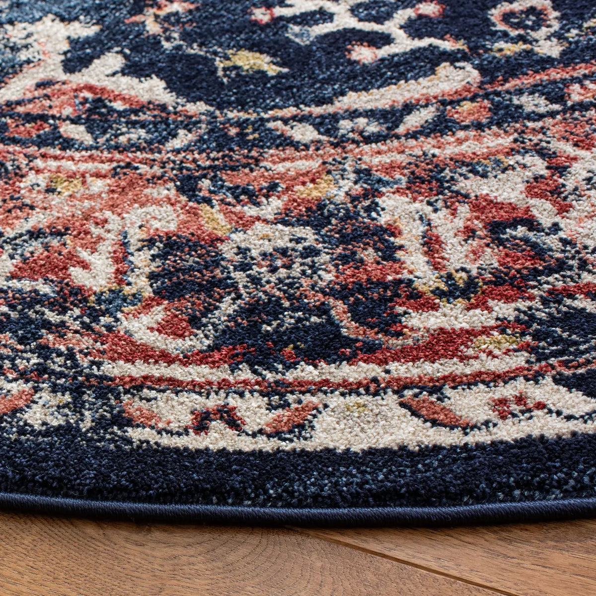 Safavieh Charleston 5'-0" x 5'-0" Rug in Navy / Red