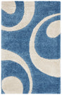 Safavieh Florida Shag 3'-3" x 5'-3" Rug in Blue / Ivory