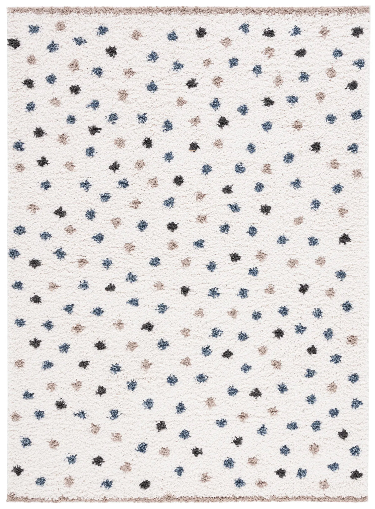 Safavieh Calico Shag 4'-0" x 6'-0" Rug in Ivory / Taupe