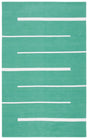 Safavieh Montauk 4'-0" x 6'-0" Rug in Dark Green / Ivory