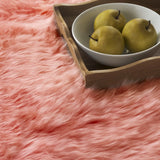 Safavieh Sheep Skin 3'-0" x 5'-0" Rug in Solid Pink