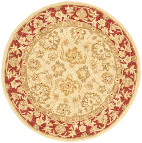Safavieh Anatolia 4'-0" x 4'-0" Rug in Ivory / Red