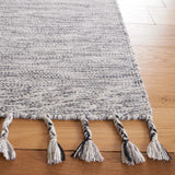 Safavieh Dhurries 4'-0" x 6'-0" Rug in Dark Grey / Beige